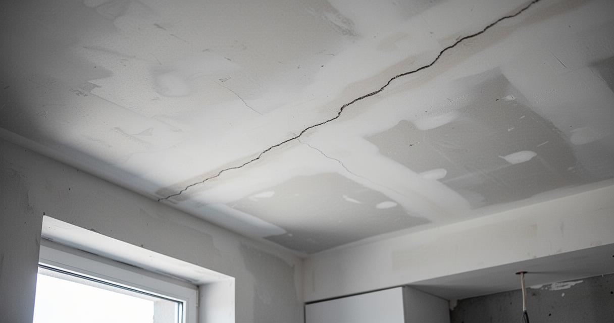 Fissure au plafond dans mon appartement : que faire pour identifier et réparer efficacement